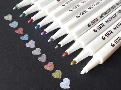 STA Metallic Shade Brush Pen 10-pack