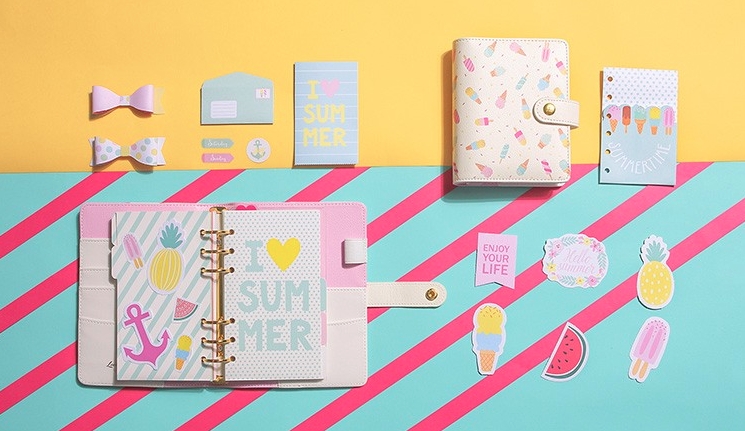 Kawaii Ice Cream Spiral Organizer + Accessories