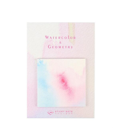 Watercolor & Geometry Sticky Notes