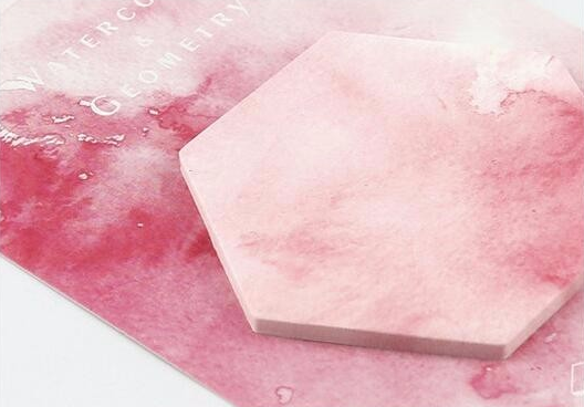 Watercolor & Geometry Sticky Notes