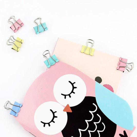 Mini Candy Color Binder Clips 25-pack