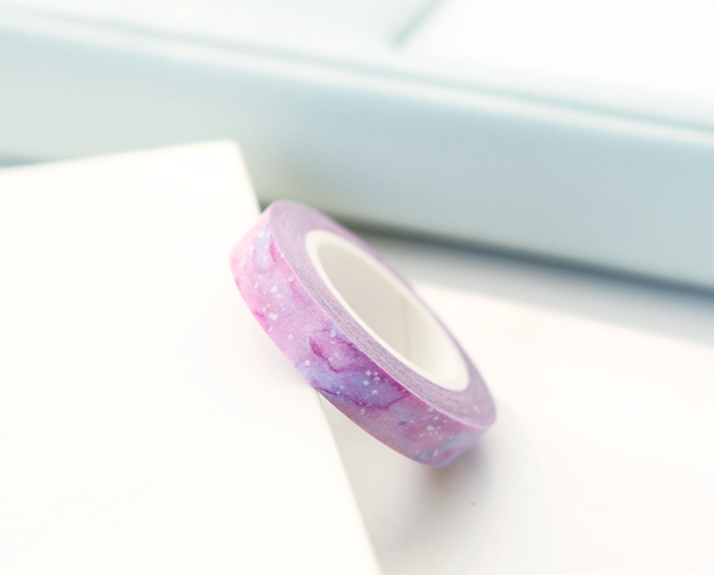 Slim Purple Watercolor Washi Tape