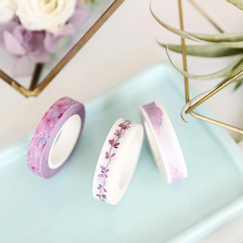 Slim Purple Watercolor Washi Tape