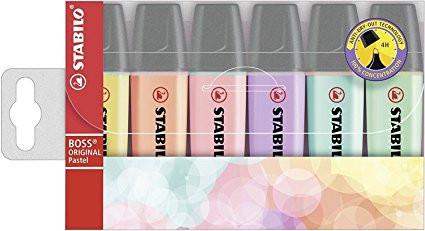 Stabilo Boss Pastel Markers 6 Pieces