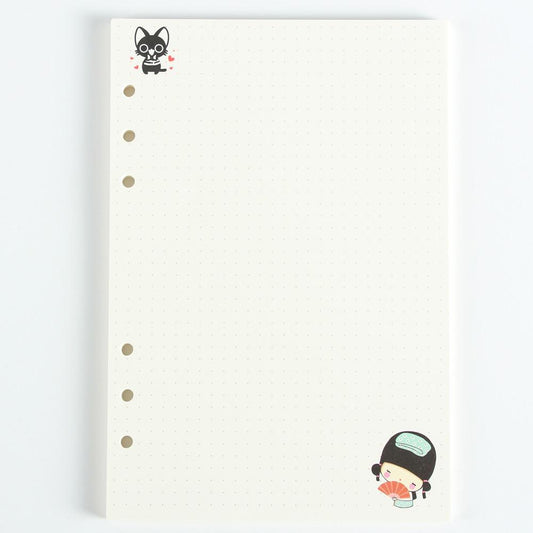 Dotted Paper with Japanese Illustrations