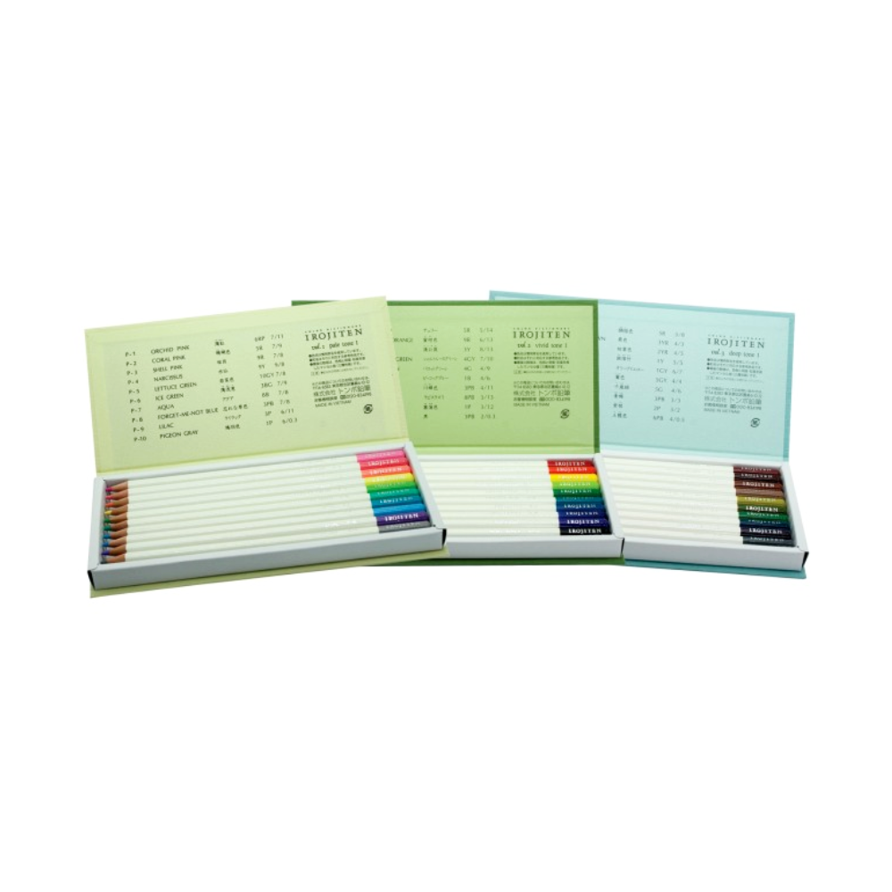 Tombow Irojiten Colored Pencil Dictionary - 30 Color Set - Rainforest