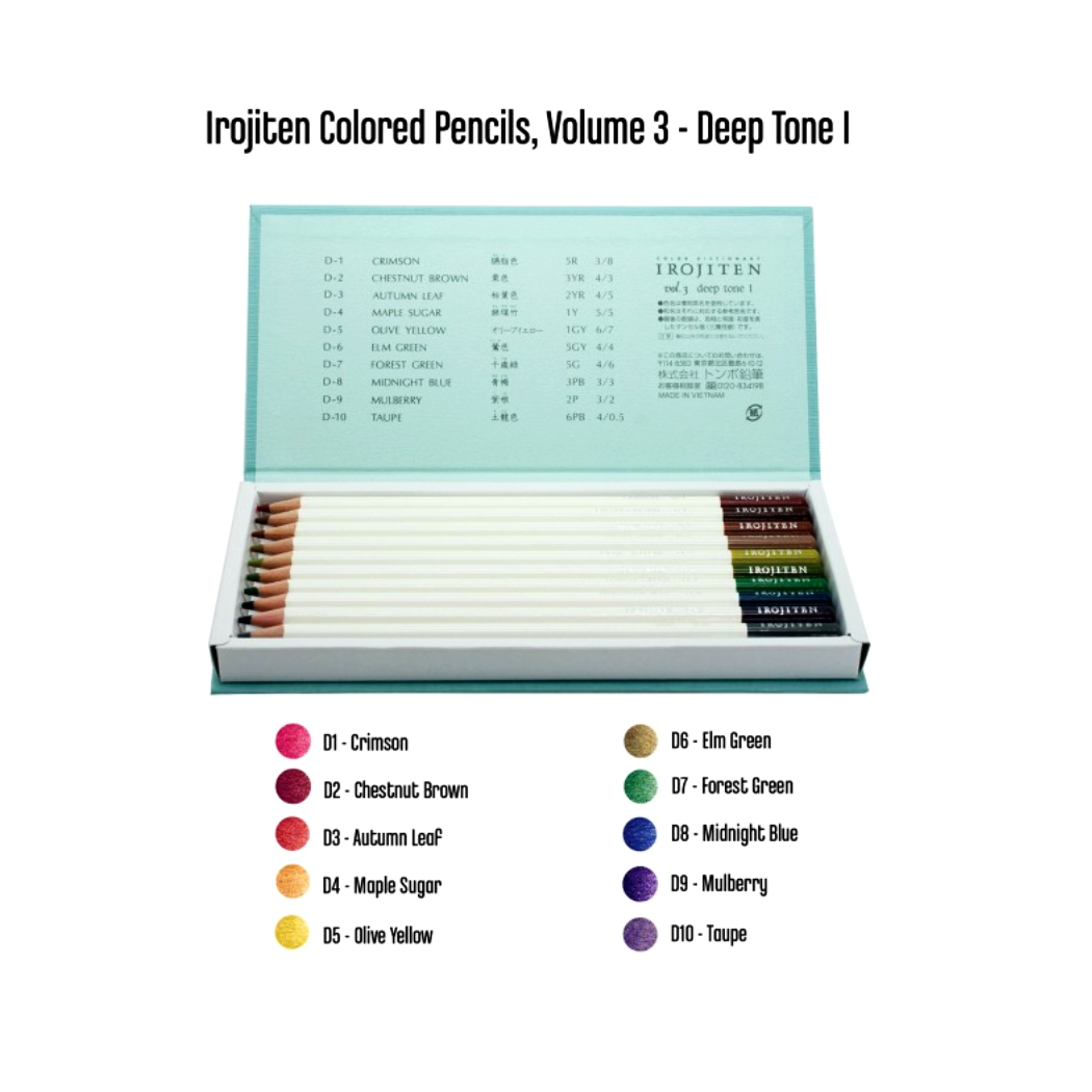 Tombow Irojiten Colored Pencil Dictionary - 30 Color Set - Rainforest