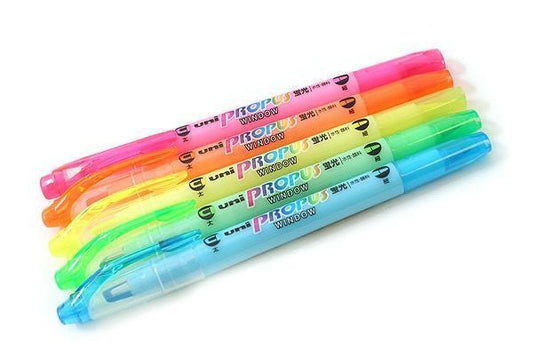 Uni Propus Window Highlighter: 5 Color Set