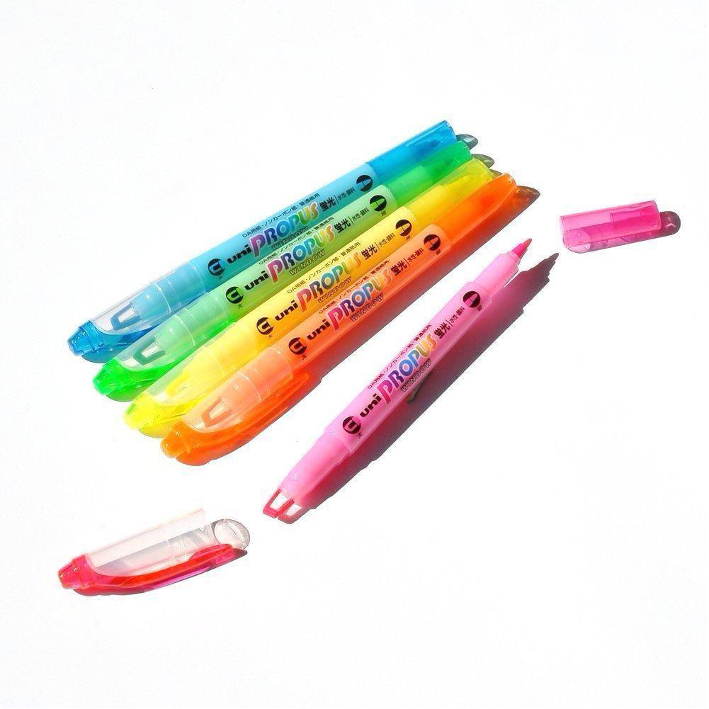 Uni Propus Window Highlighter: 5 Color Set