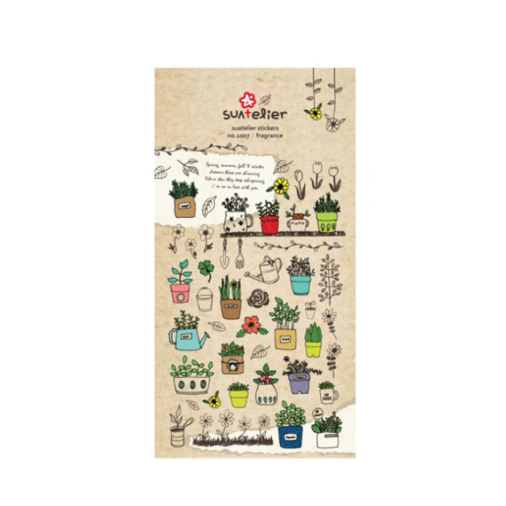 Vintage Garden Plastic Stickers