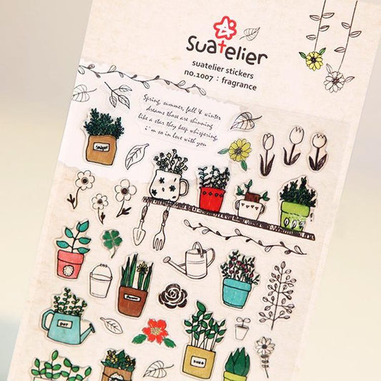 Vintage Garden Plastic Stickers