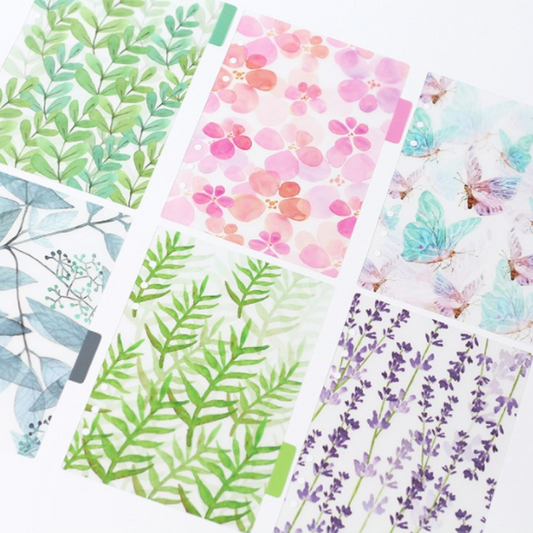 A5/A6 Watercolor Nature Planner Dividers