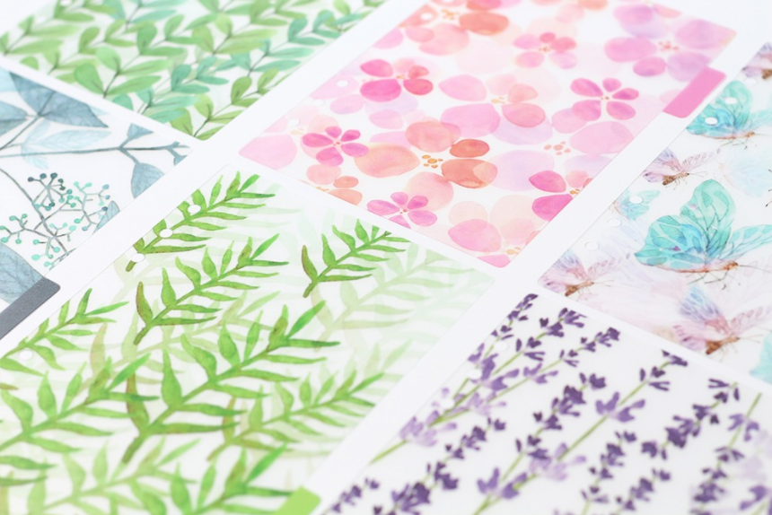 A5/A6 Watercolor Nature Planner Dividers