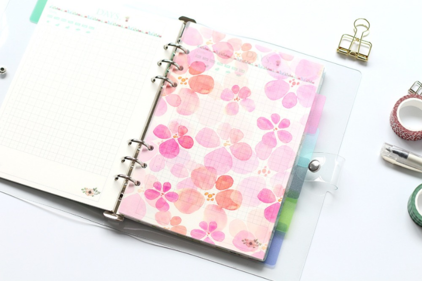A5/A6 Watercolor Nature Planner Dividers