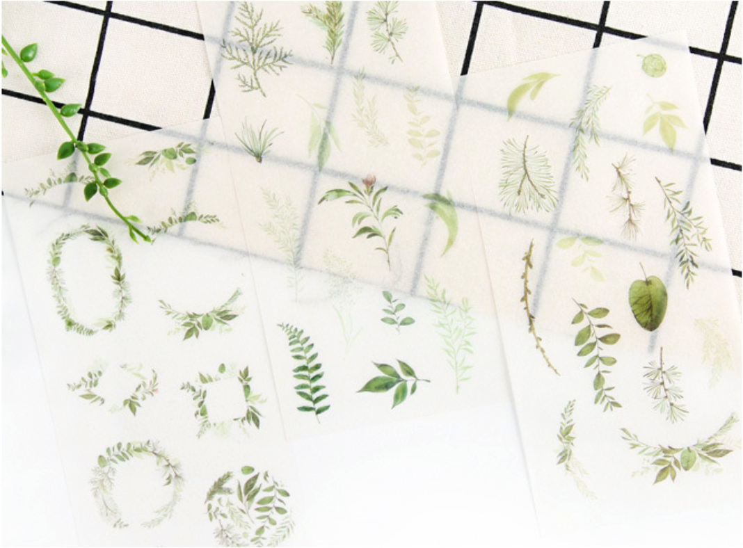Wild Nature Sticker Set - Green Leaves