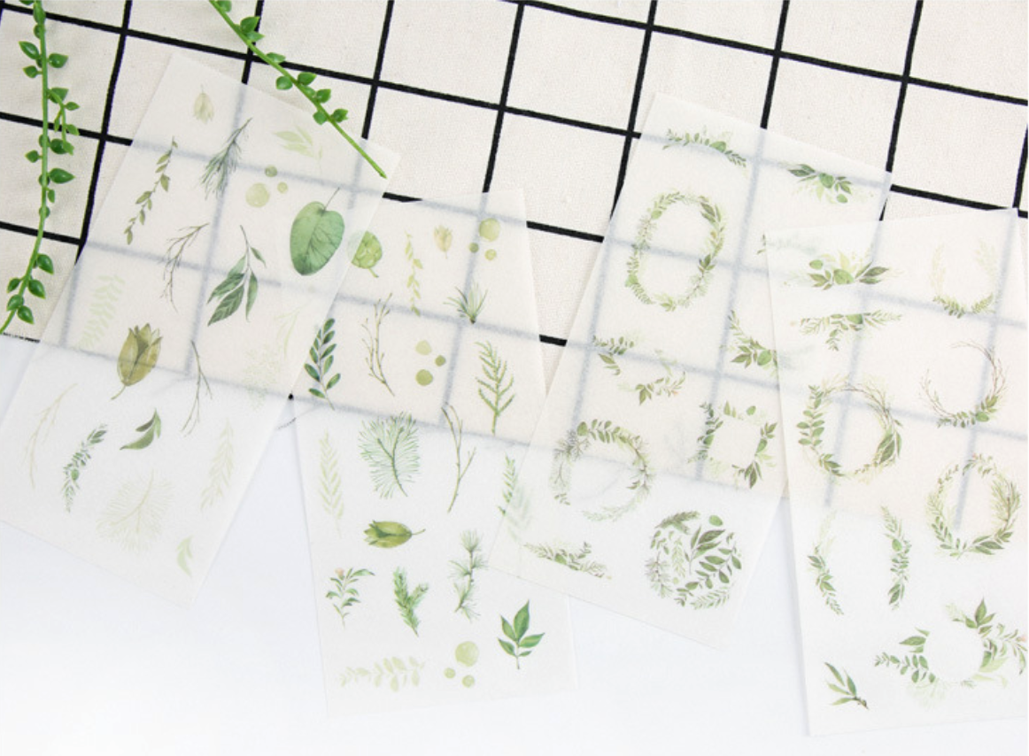 Wild Nature Sticker Set - Green Leaves