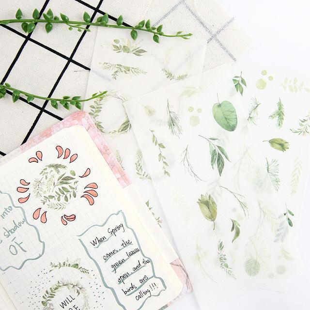Wild Nature Sticker Set - Green Leaves