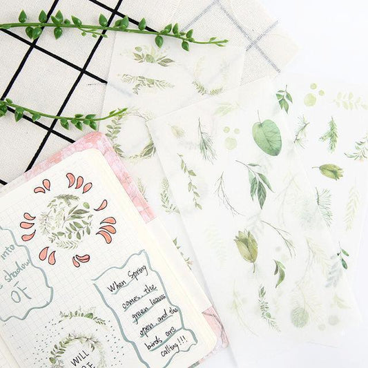 Wild Nature Sticker Set - Green Leaves