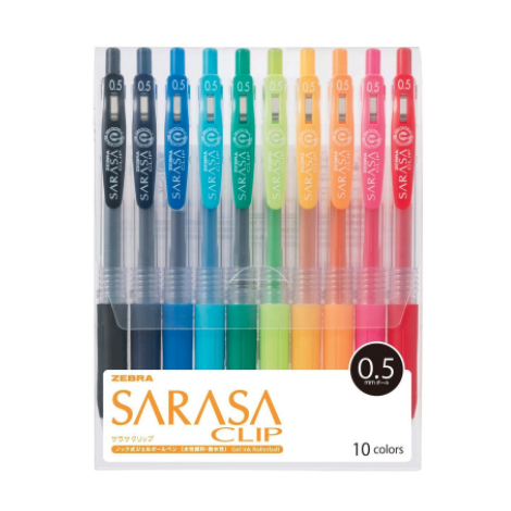 Zebra Sarasa Clip Color Gel Pen Set