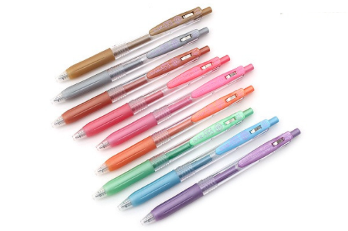 Zebra Sarasa Clip Metallic Color Gel Pen Set