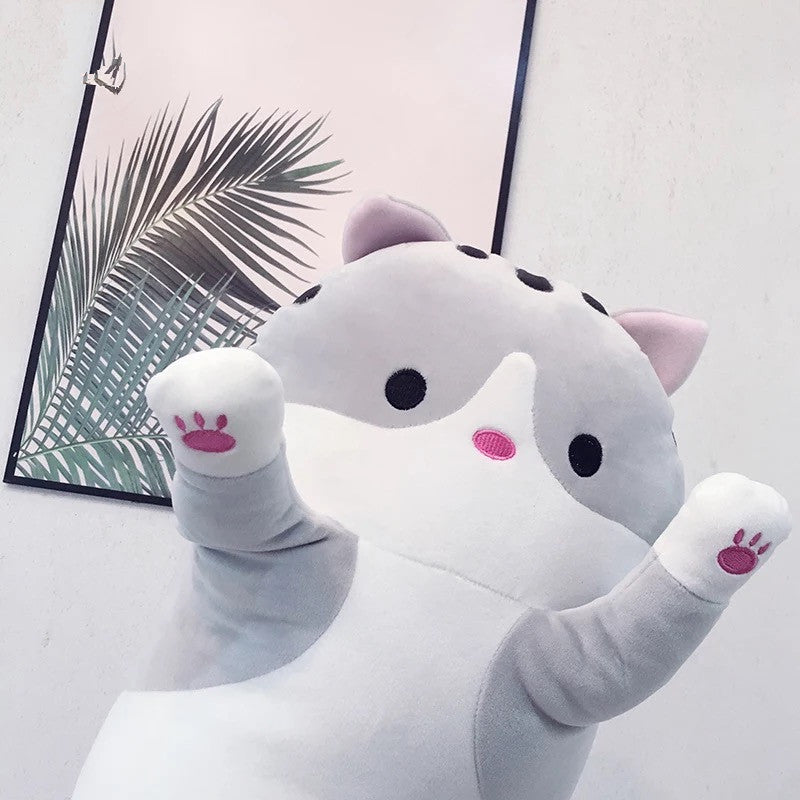 Stand Up Long Cat Soft Stuffed Plush Animal Pillow Cushion