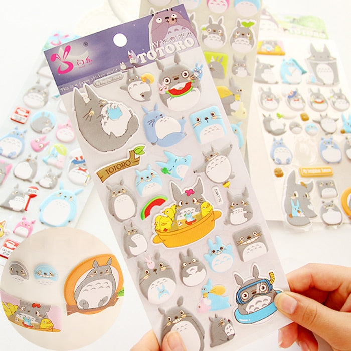 Kawaii My Neighbor Totoro Cartoon 3D Diary Stickers
