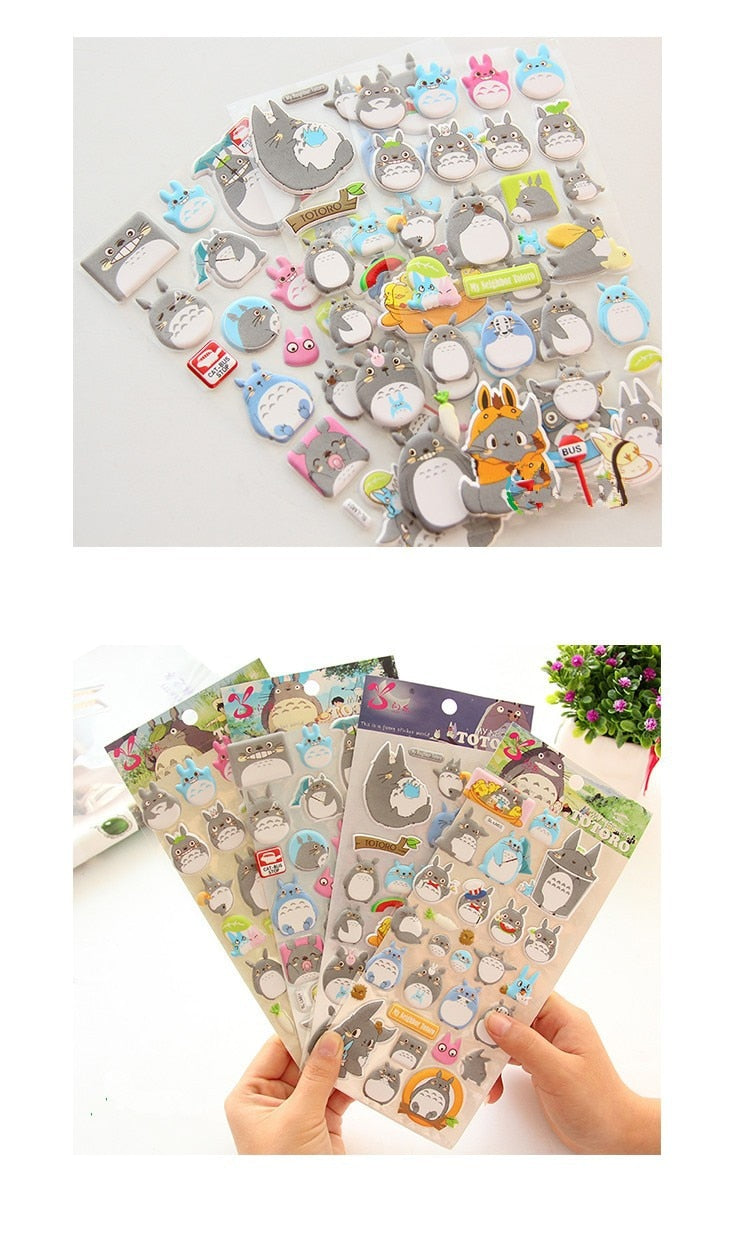 Kawaii My Neighbor Totoro Cartoon 3D Diary Stickers