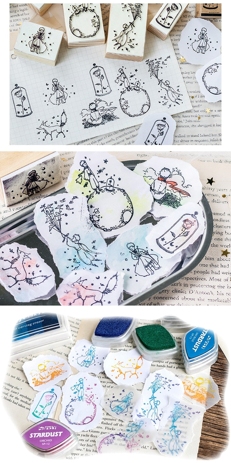 Little Prince Wooden Rubber Stamps