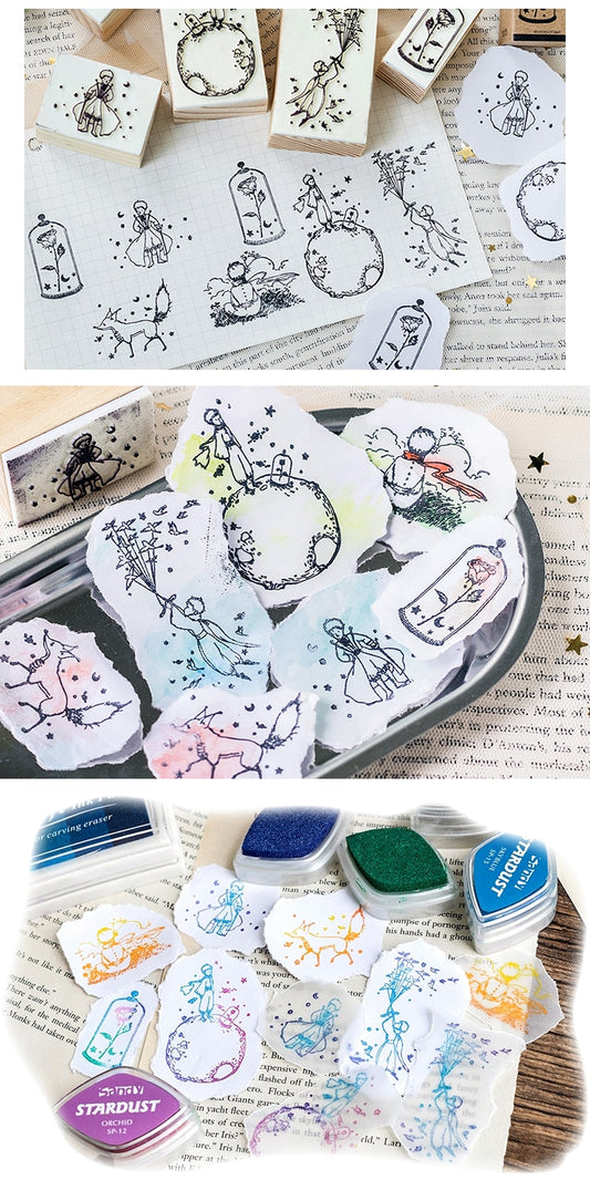 Little Prince Wooden Rubber Stamps