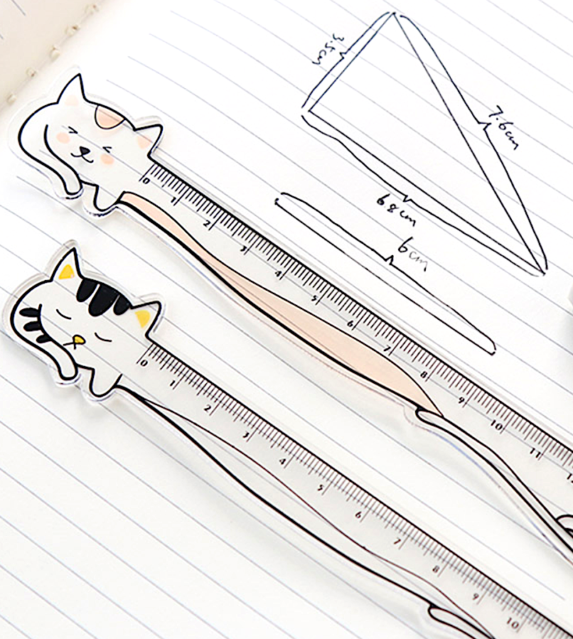 Napping Cat Plastic Ruler