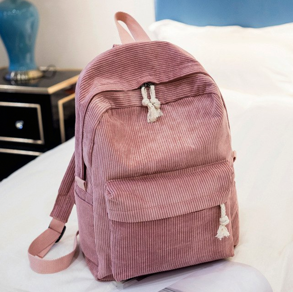 Classic Corduroy Backpack (6 Colors)