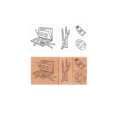 School Subjects Rubber Stamps – papergramshop