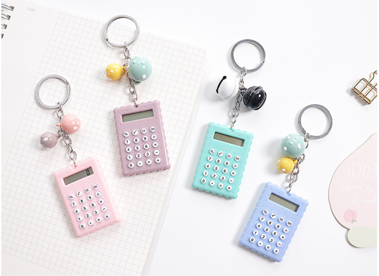 Kawaii Mini Calculator Keyring