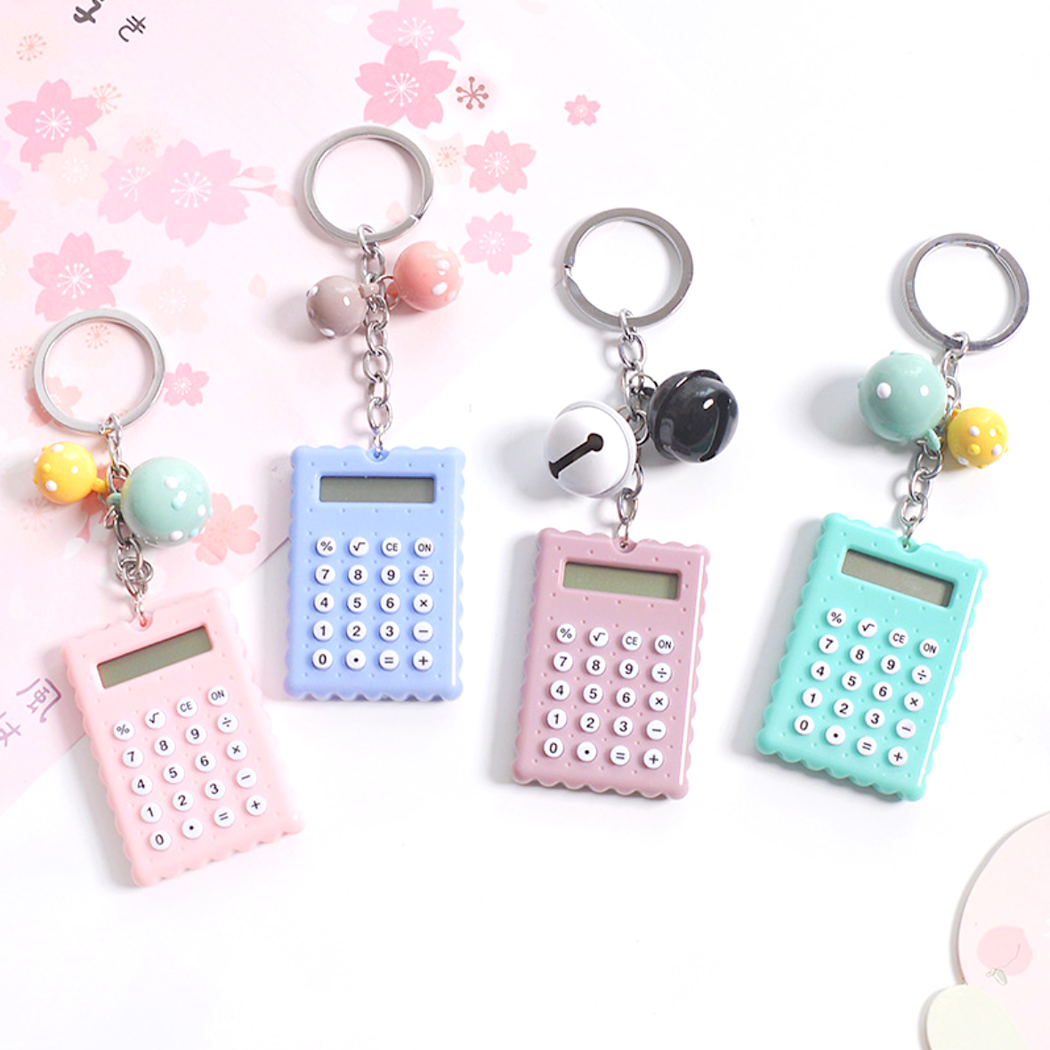 Kawaii Mini Calculator Keyring
