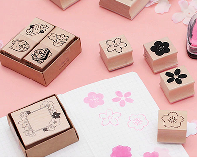Japanese Sakura Rubber Stamps - Kawaii Pen Shop - Cutsy World