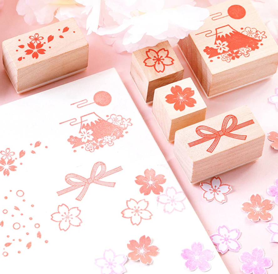 Spring in Japan Wooden Stamps