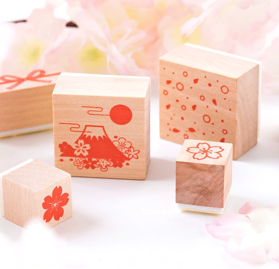 Spring in Japan Wooden Stamps