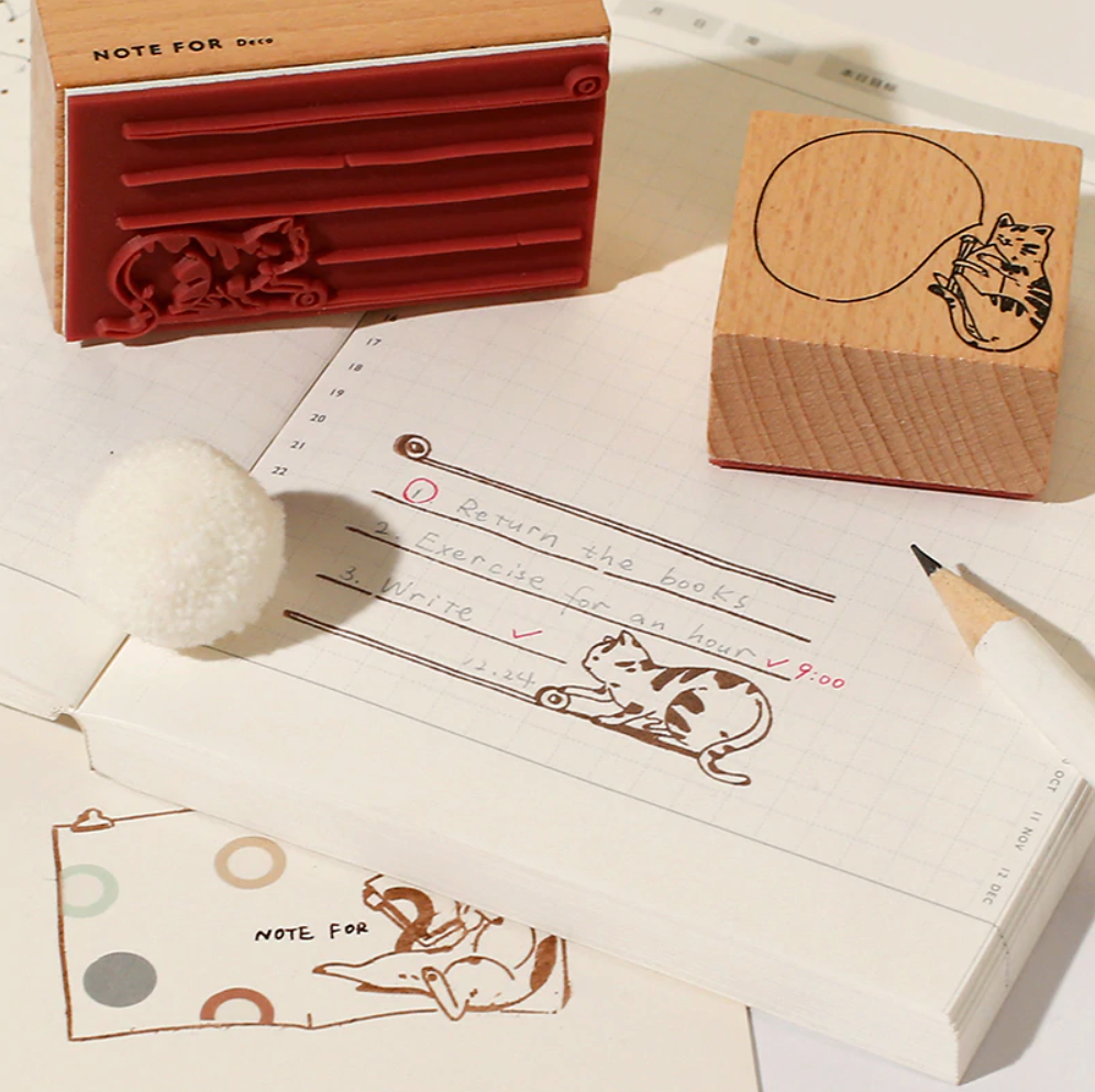 Journaling Cat Stamps - Kawaii Pen Shop - Cutsy World