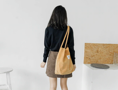 Korean Style Corduroy Tote Bag (6 Colors)
