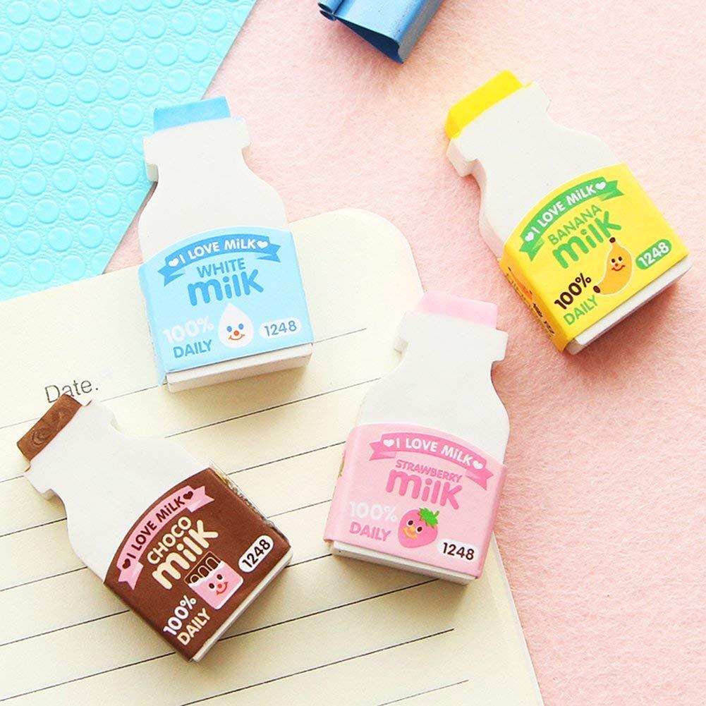 4PC Kawaii Corner Milk Box Rubber Eraser – my kawaii office