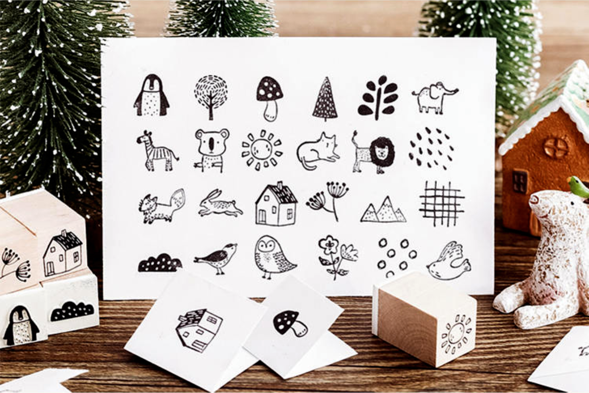 Natural Life Wooden Stamps