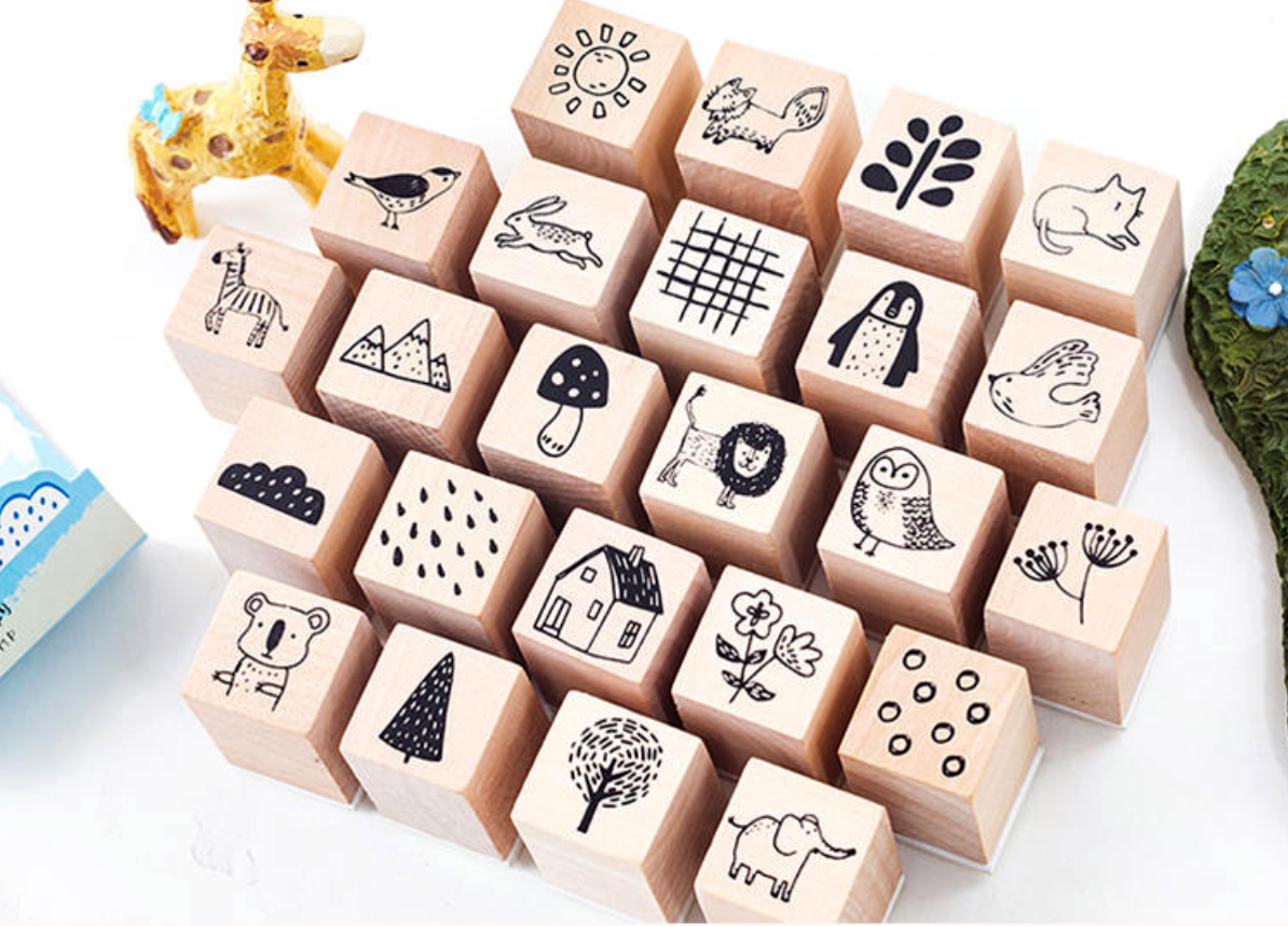 Natural Life Wooden Stamps