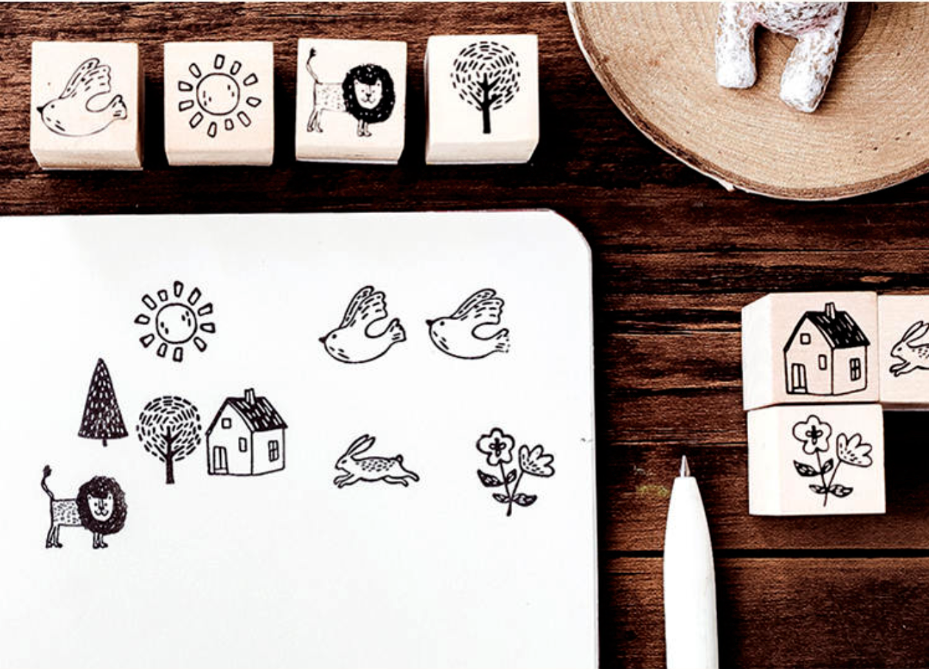 Natural Life Wooden Stamps