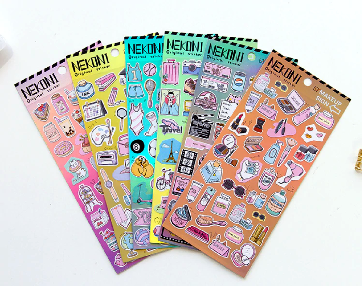 Nekoni Everday Life Stickers (6 Types)