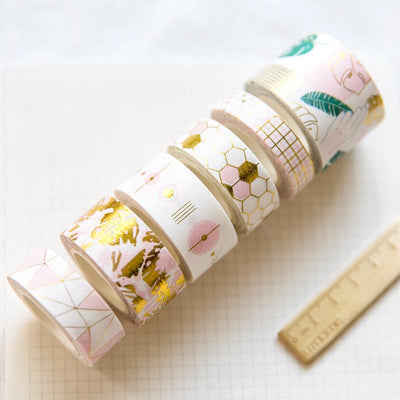 Rose Gold Pattern Washi Tape - Kawaii Pen Shop - Cutsy World