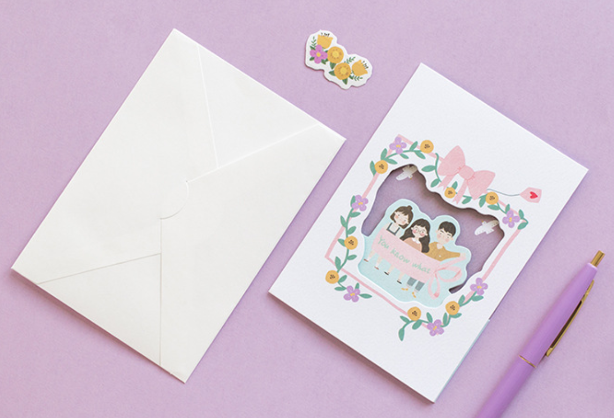 Rosy Posy Greeting Card + Envelope