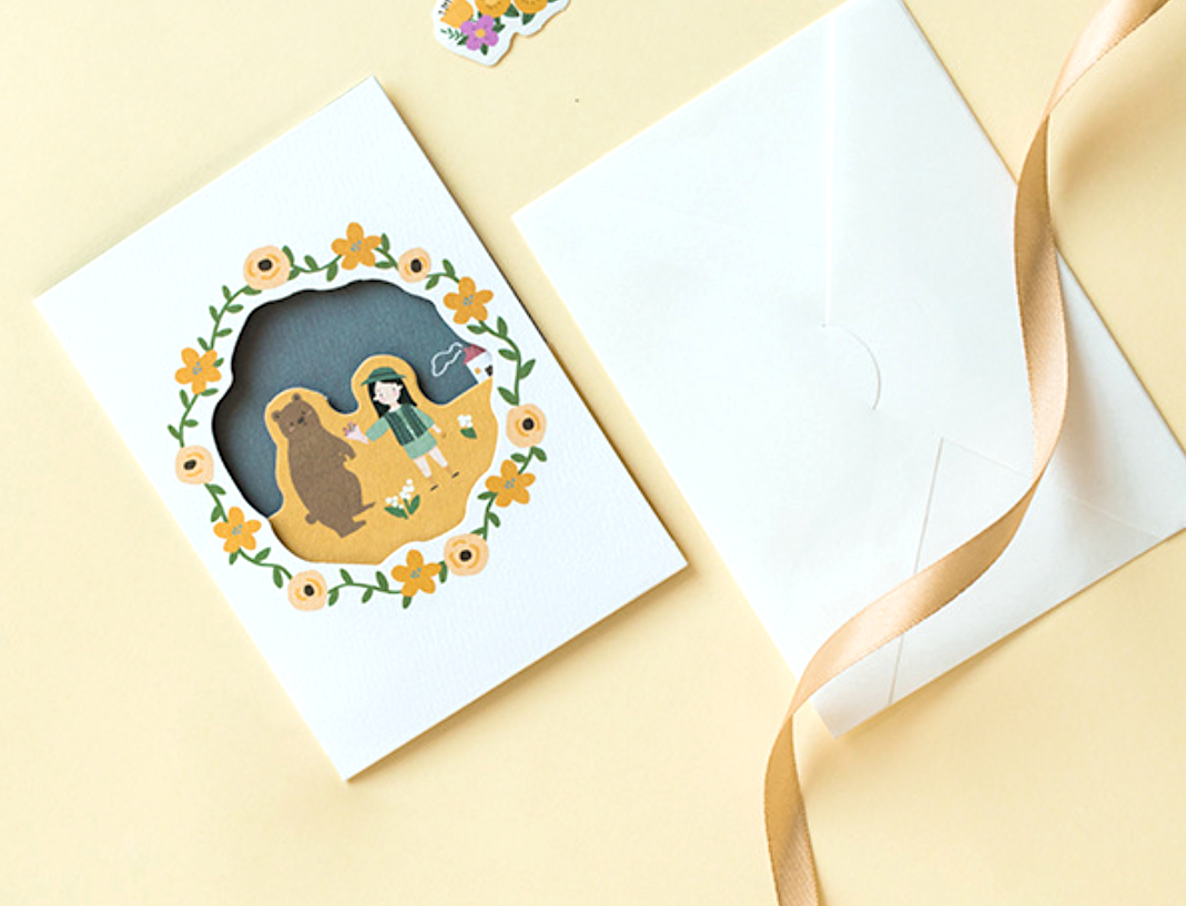 Rosy Posy Greeting Card + Envelope