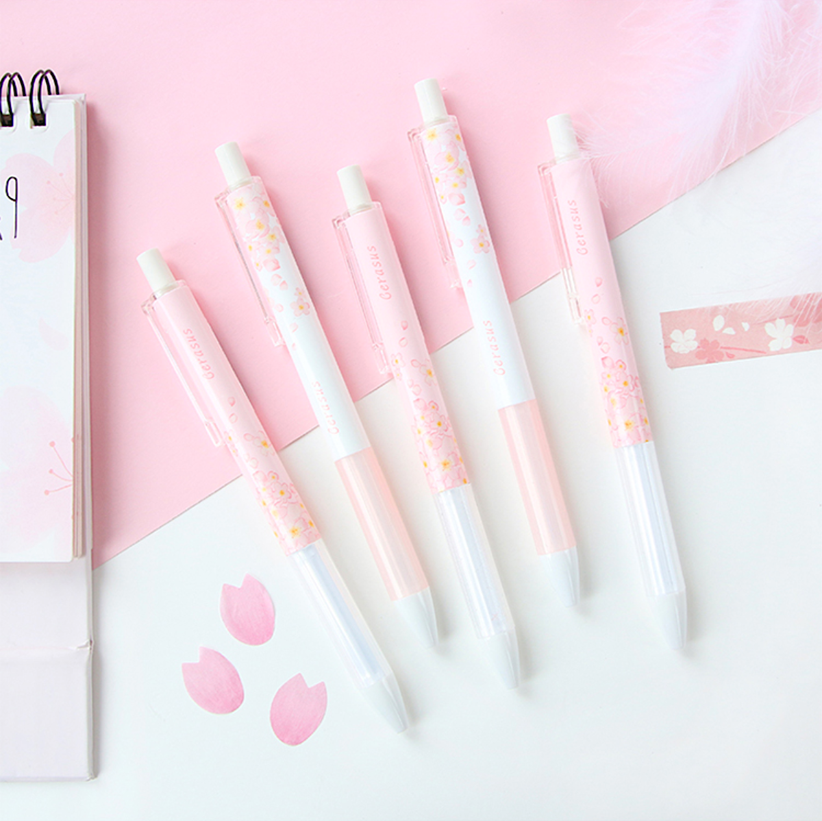 Sakura Pens  Kawaii Pink Japanese Cherry Blossoms 3 Pack – Beluga Design