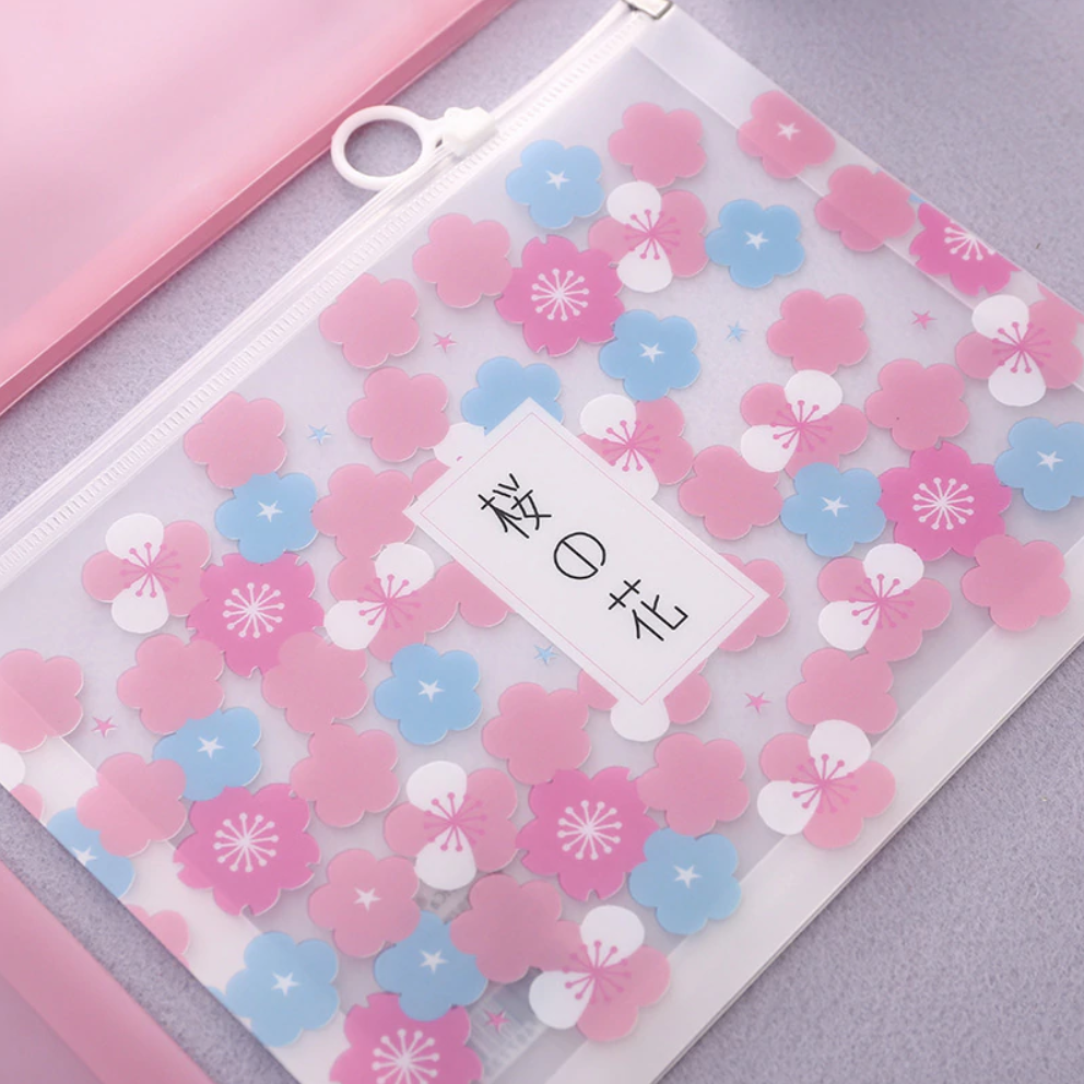 Sakura Season Zipper Pouch