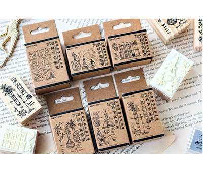 Science Lab Wooden Stamps